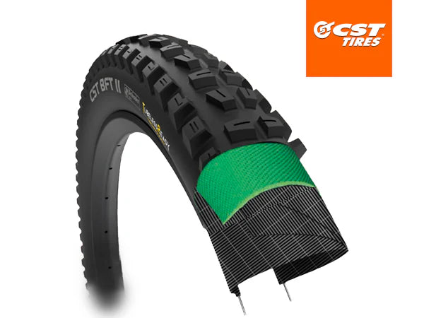 Neumatico CST Endurance BFT II, 29x2.40 Tubeless, Doble Compuesto,60 TPI Black.