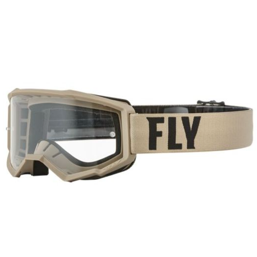 FOCUS GOGGLE KHAKI/BROWN CLEAR LENS