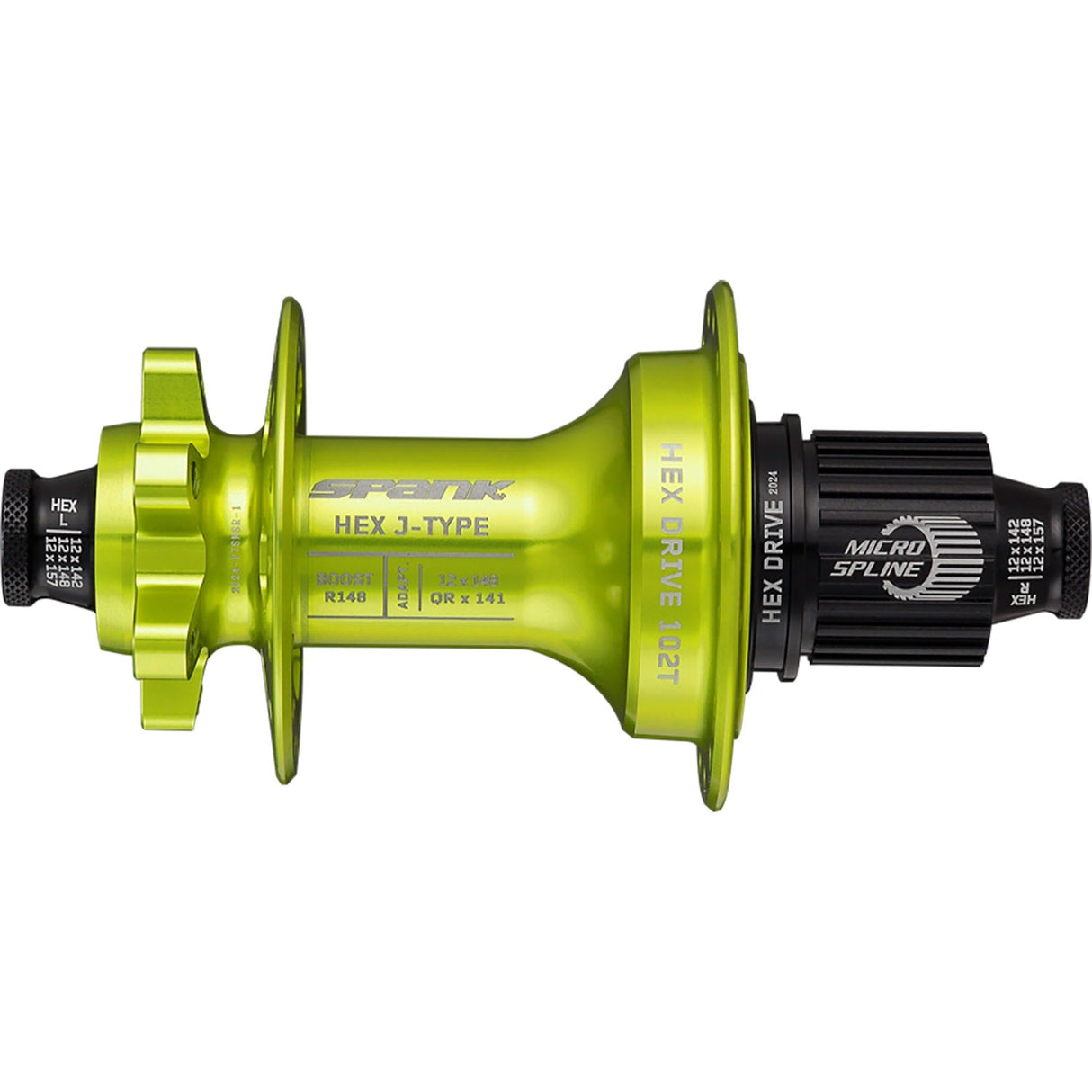 Maza Trasera Spank Hex J-Type Boost R148 Microspline Verde