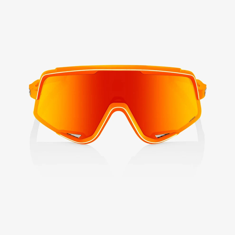 Anteojos 100% Glendale Soft Tact Neon Orange - Hiper Red Mirror Lens