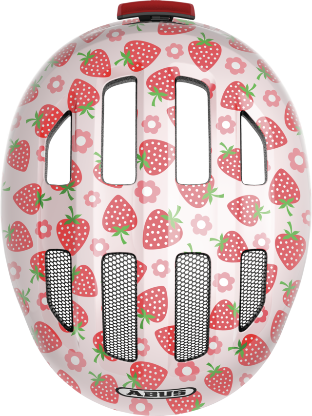 Casco Bicicleta Abus Niño Smiley 3.0 LED Rosa Frutilla