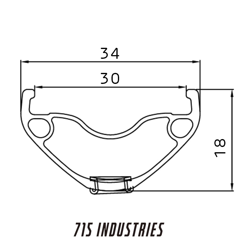 Llanta 715 Black 30Mm 27,5