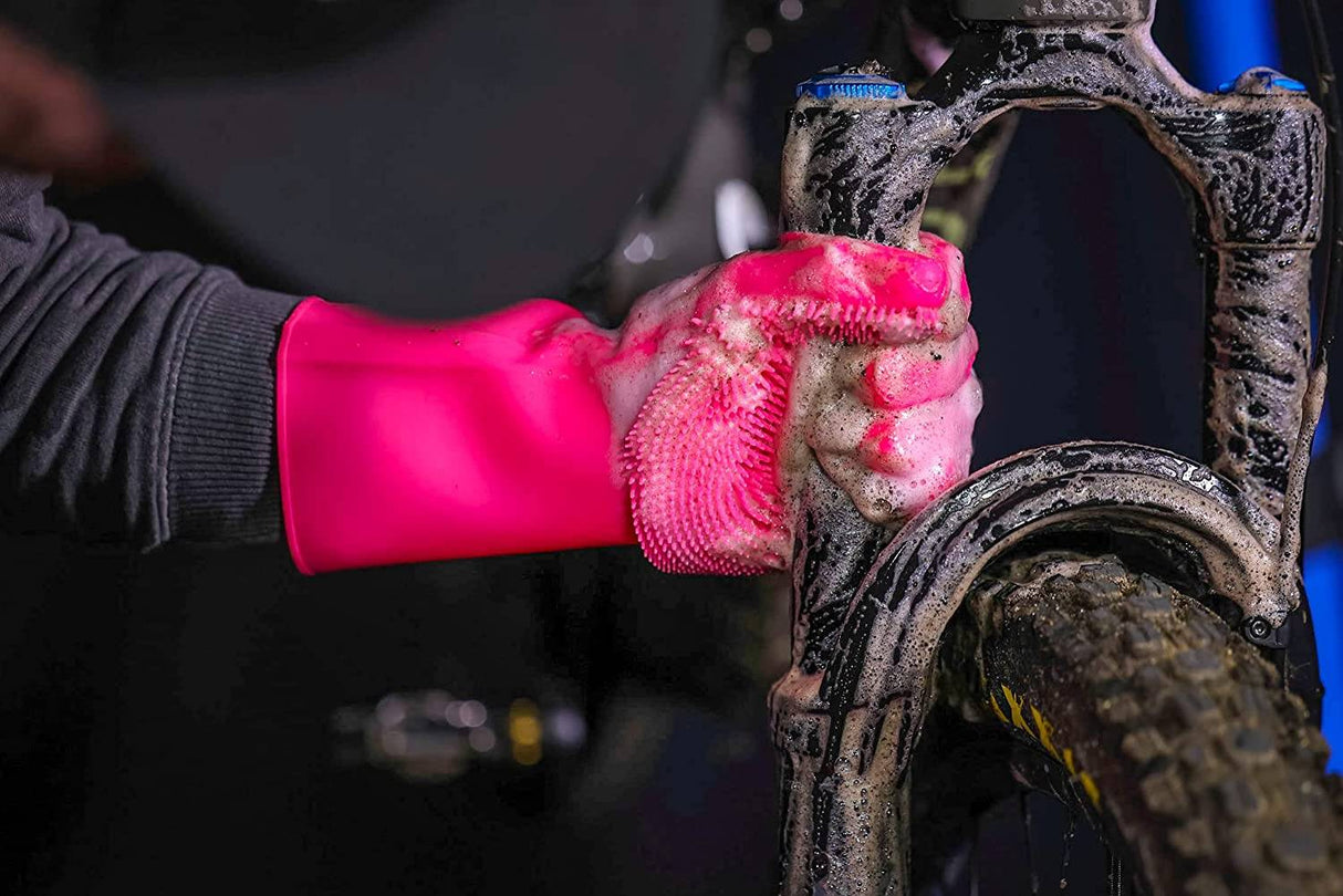 Guante De Limpieza Para Bicicleta Muc-Off Deep Scrubber Pink