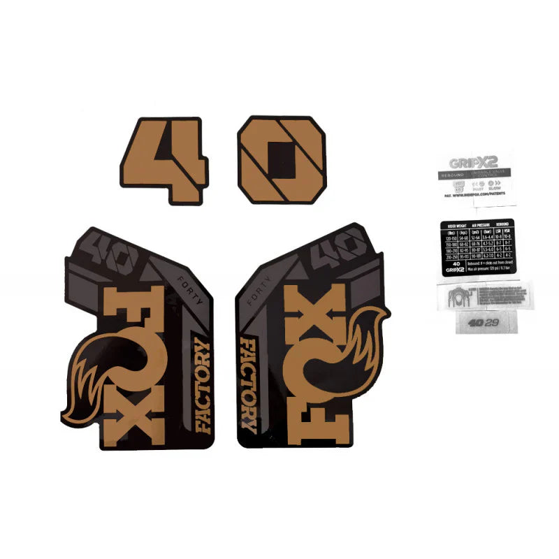 Sticker Horquilla Fox 2025, 40 Kashima/Gray Log