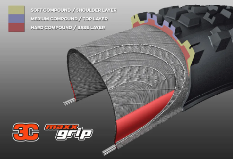 Neumatico Maxxis Minion 27.5X2.4Wt Dhr Ii Kevlar 3Cg/Dh/Tr
