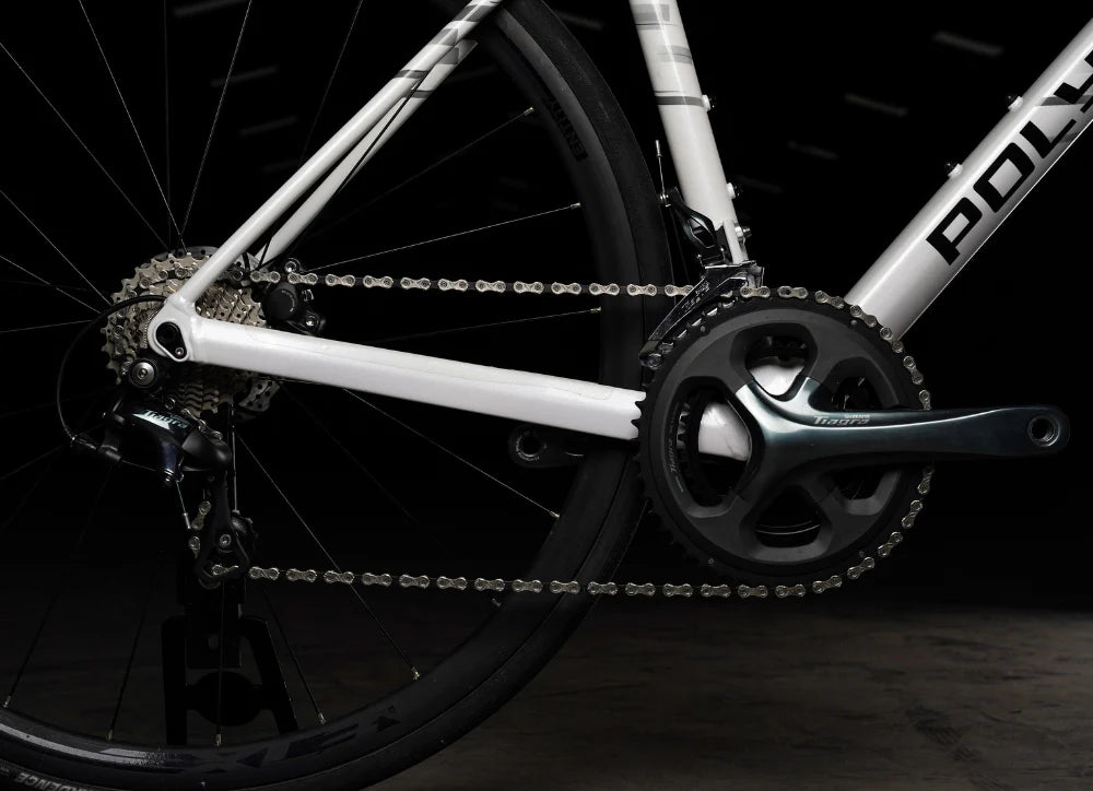 Bicicleta Ruta Polygon Strattos S4D White/Blk - Tiagra 10V