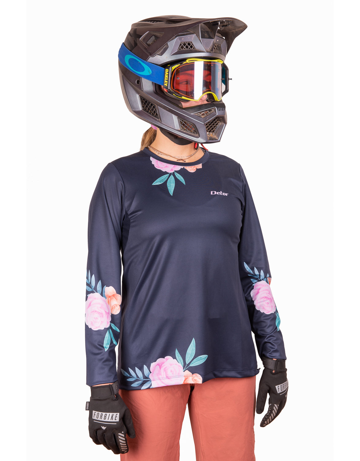 Jersey Detor Mujer Peonias Azul Marino ML