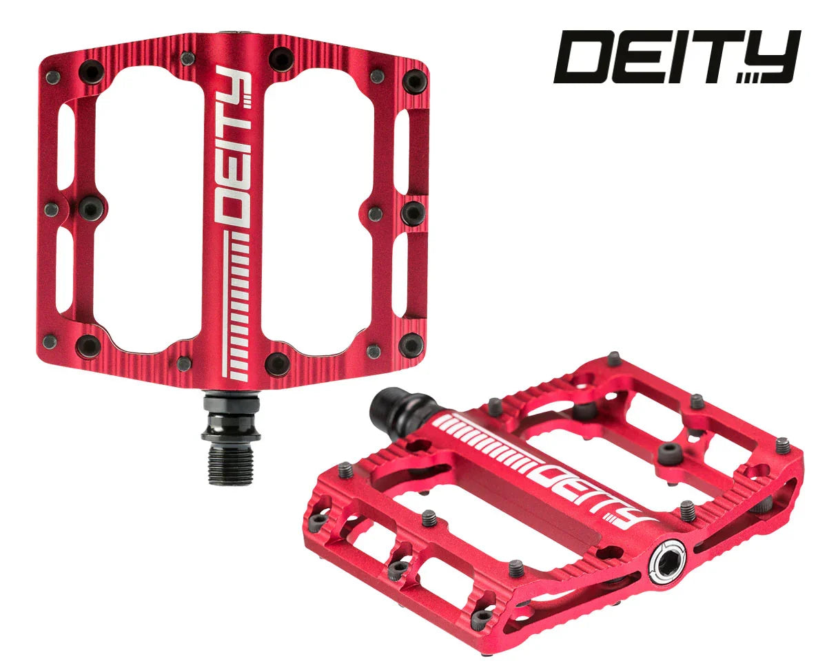 Pedal Flat Deity Black Kat Red