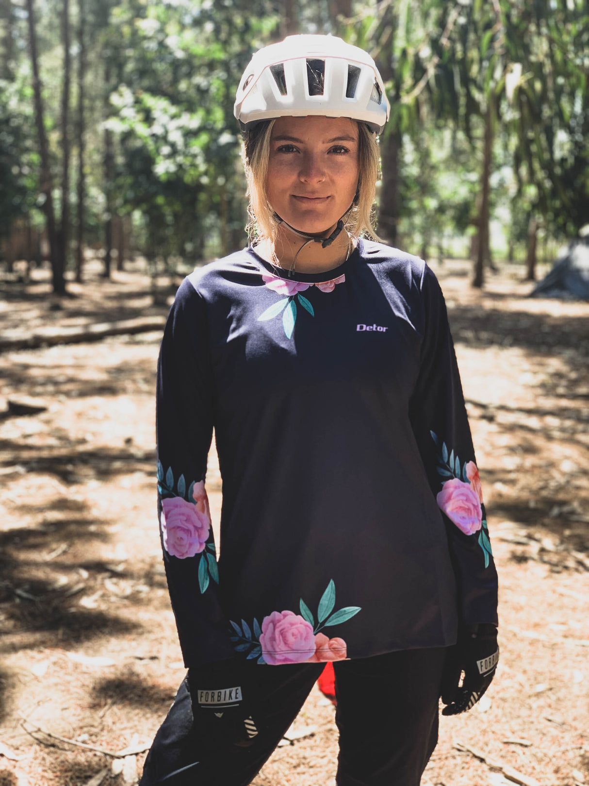 Jersey Detor Mujer Peonias Azul Marino ML