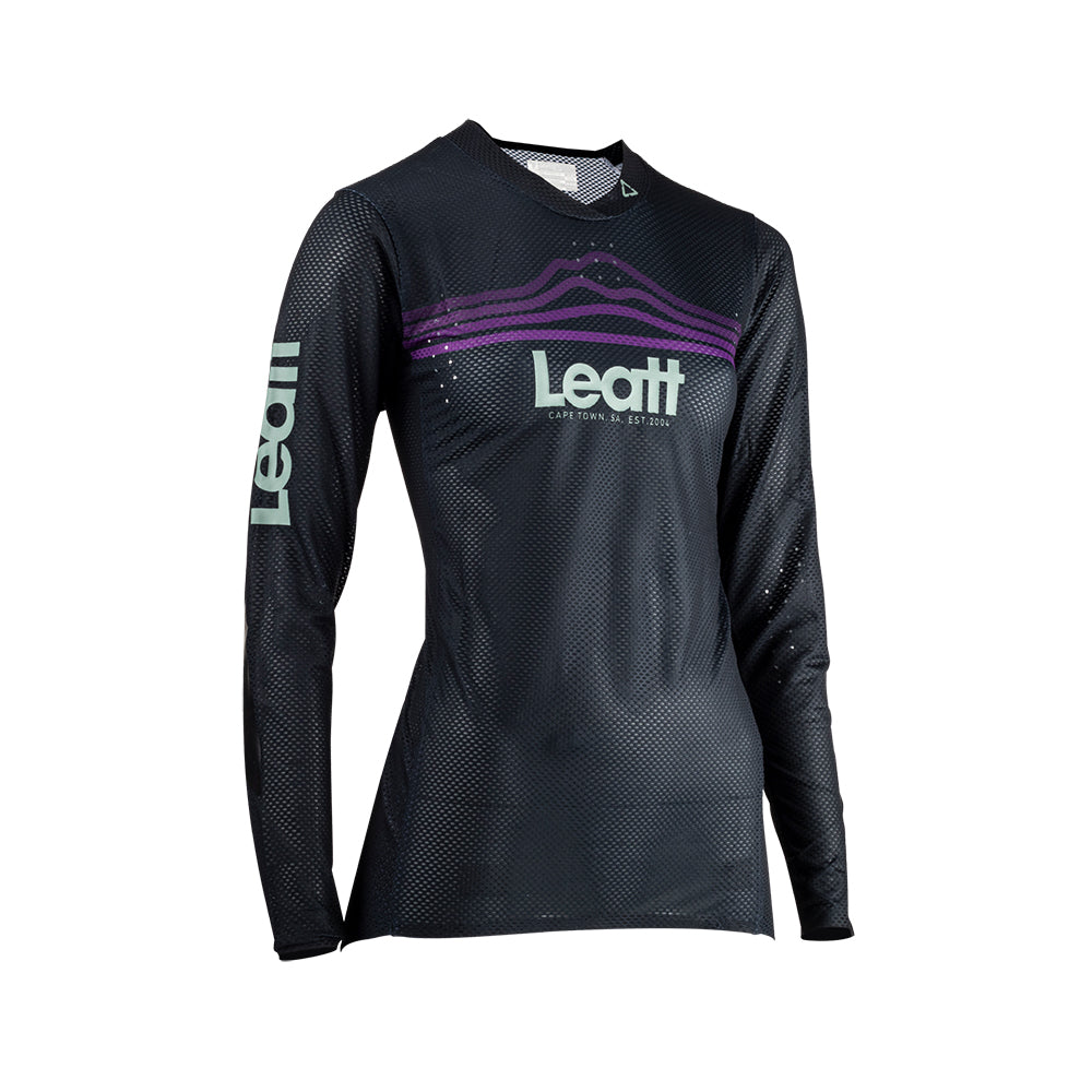 Jersey Leatt Mujer MTB Gravity 4.0 Negro