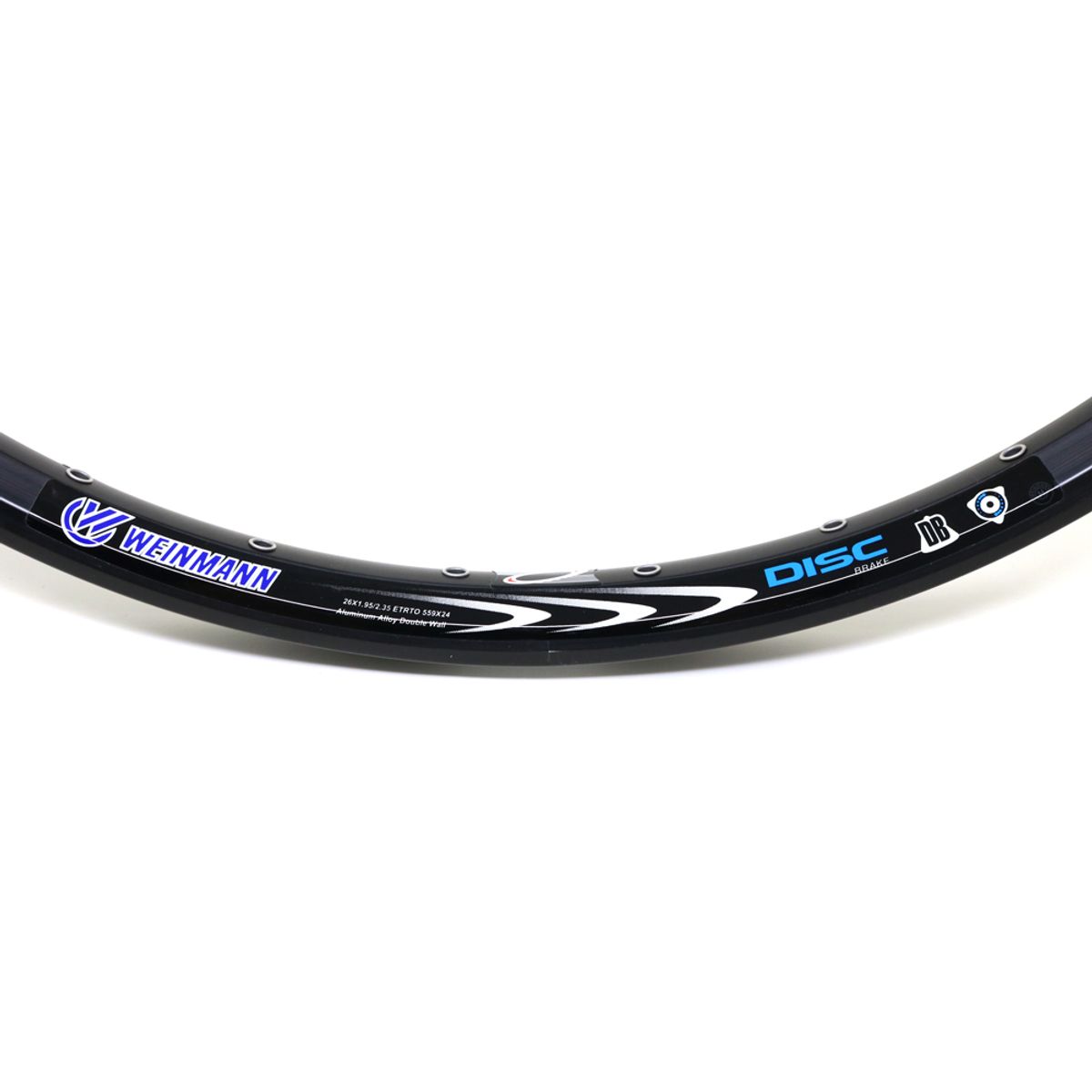 Llanta Weinmann Discbull 26" Ojetillos 36H Schrader Negro