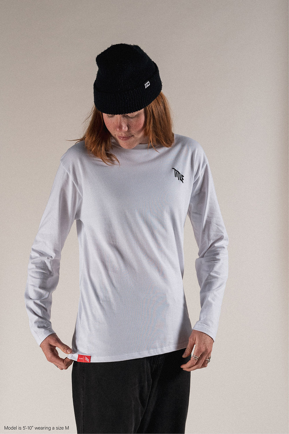Polera Manga Larga Title - Blanca