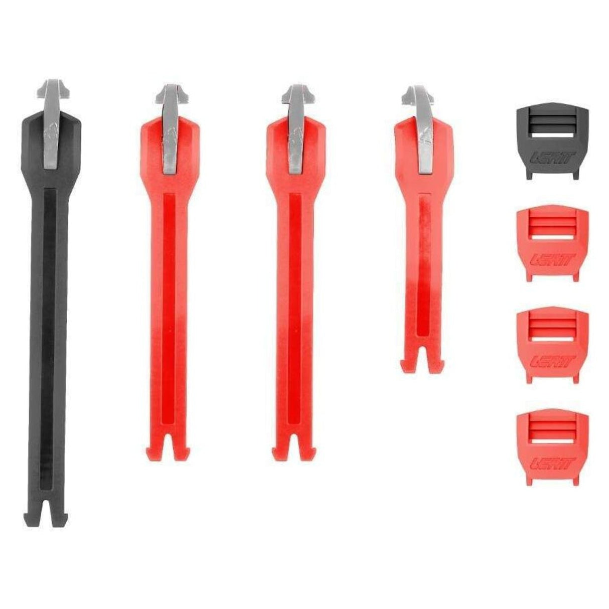 Kit Leatt Correas Botas 5.5 Rojo Negro 4 Piezas