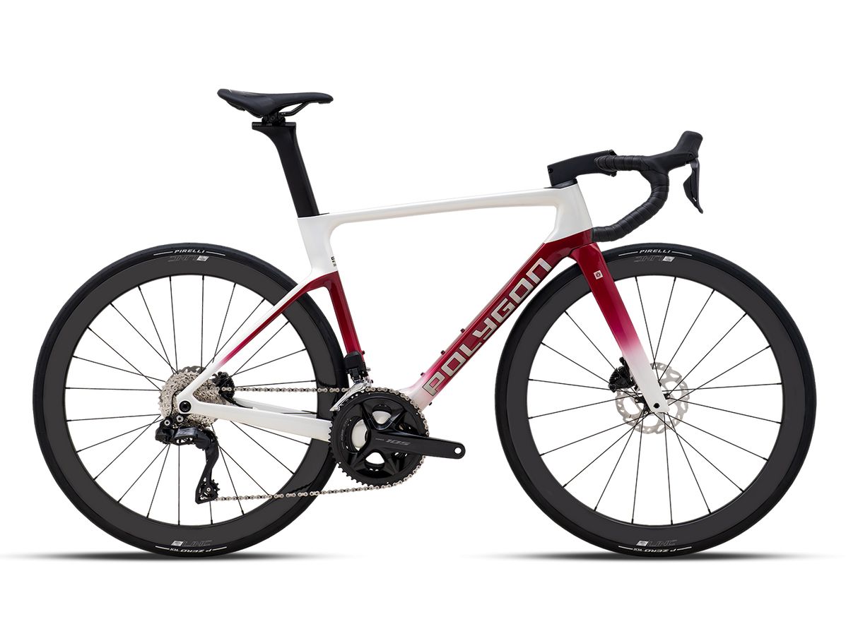 Bicicleta Ruta Polygon HE A7 Di2 Black Phantom - 105 Di2 + Carbon Wheels