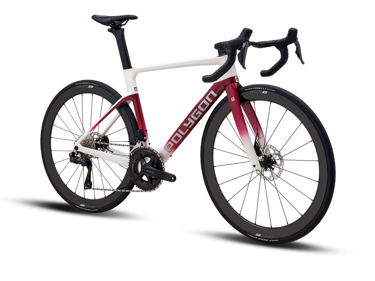 Bicicleta Ruta Polygon HE A7 Di2 Black Phantom - 105 Di2 + Carbon Wheels