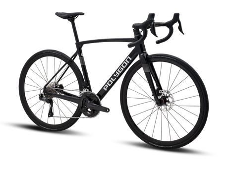Bicicleta Ruta Polygon Strattos Carbon S7X Black- 105 Di2 12V + Carbon Wheels