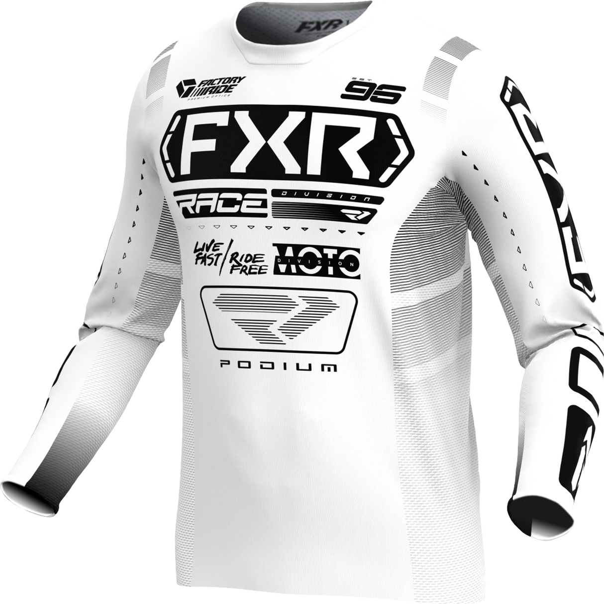 FXR Racing Jersey Fxr Podium White/Black