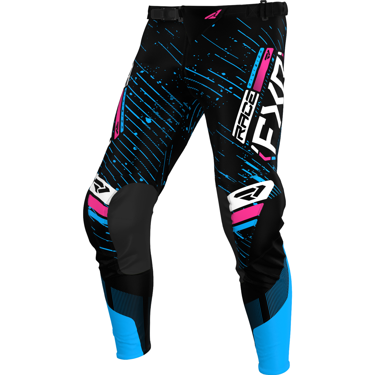 FXR Racing Pantalón Fxr Podium Black/Cyan/Pink