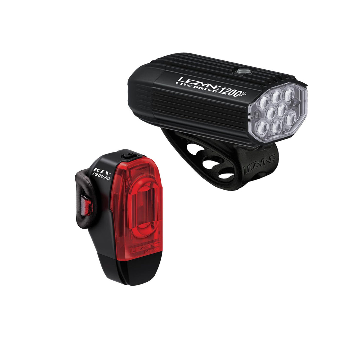 Set Luces Lite Drive 1200+/Ktv Drive Pro+ Lezyne