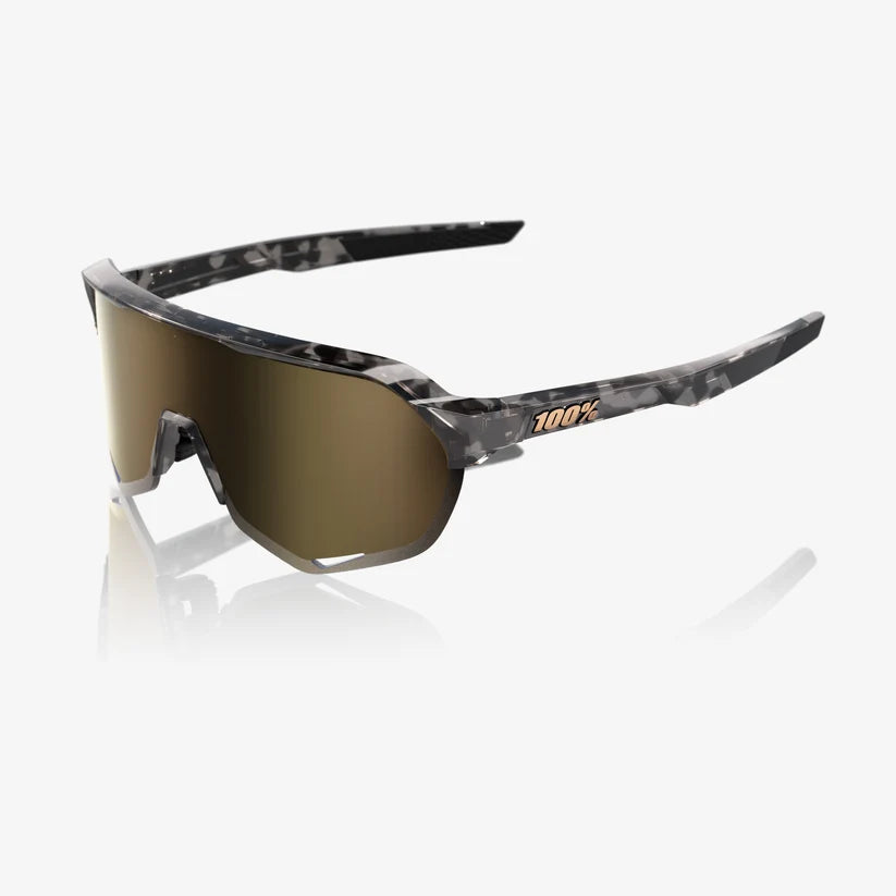 Anteojos 100% S2 Gloss Black Havana - Soft Gold Mirror Lens