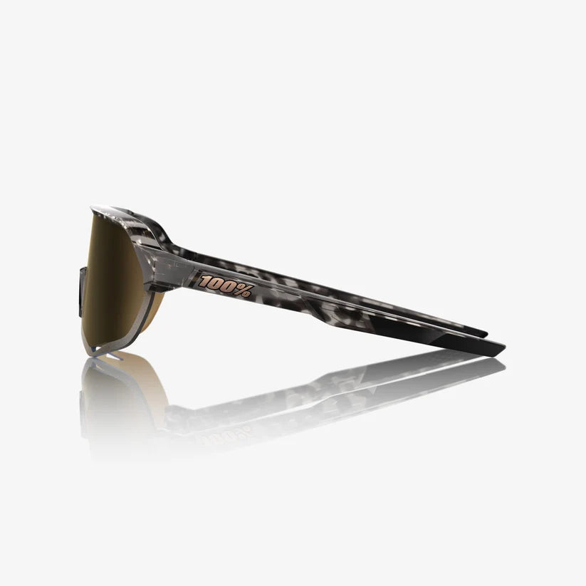 Anteojos 100% S2 Gloss Black Havana - Soft Gold Mirror Lens