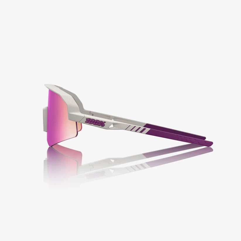 Anteojos 100% Slendale Sl Matte Chalk - Purple Mirror Lens
