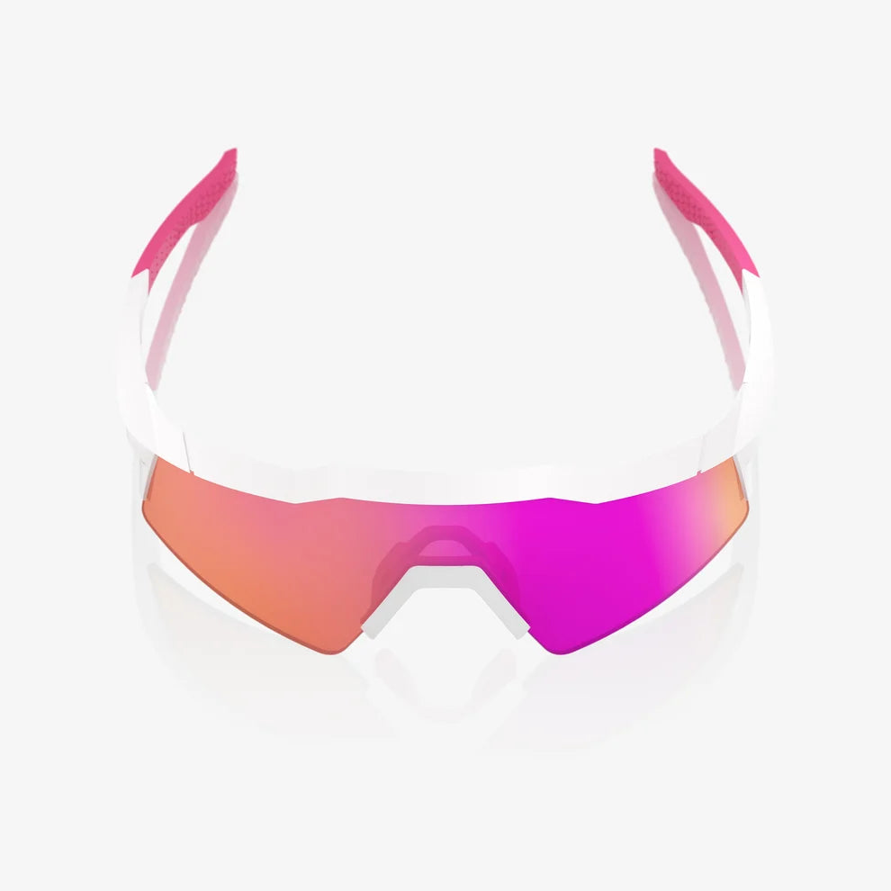Anteojos 100% Speedcraft Sl Matte White/Pink - Hiper Vital Pink Mirror Lens