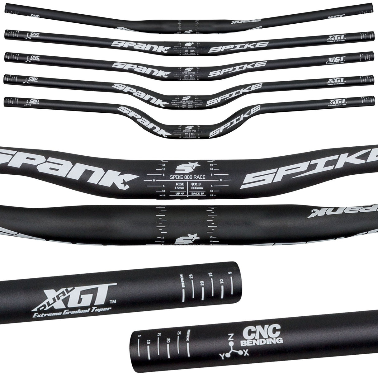 Manubrio Spank Spike 800 Race, 50R Negro