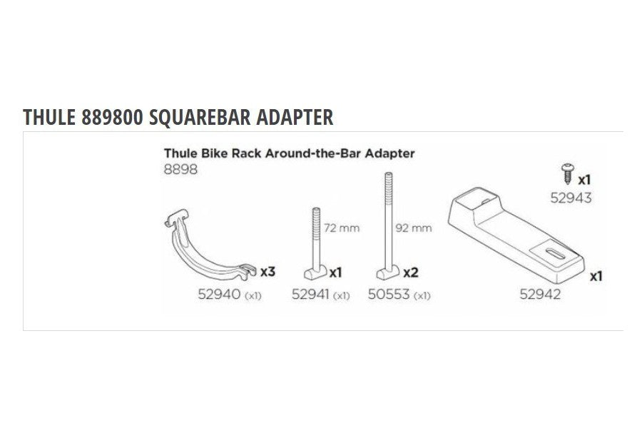 Bike Rack Adaptador Barra Thule
