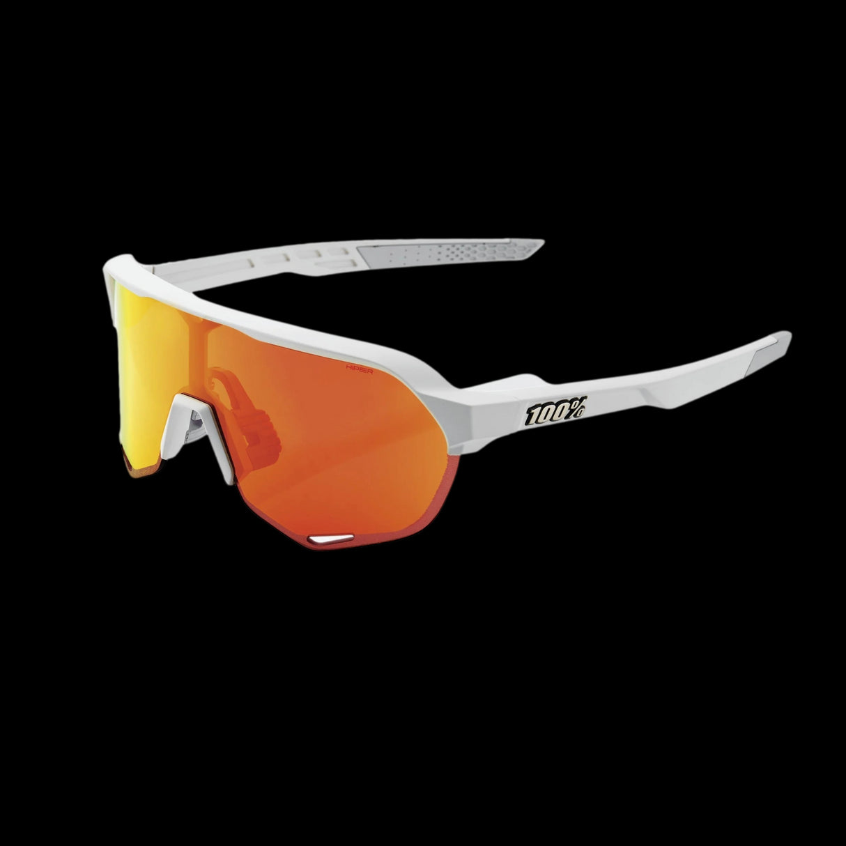 Lentes Ciclismo 100% S2 Soft Tact Off White - Hiper Red Multilayer Mirror Lens