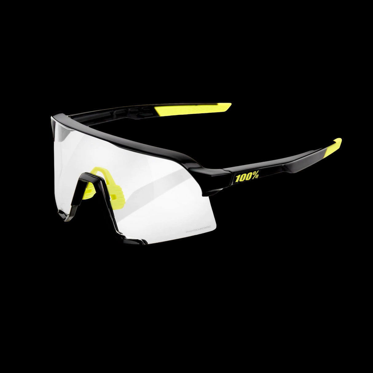 Lentes Ciclismo 100% S3 Gloss Black - Photochromic Lens