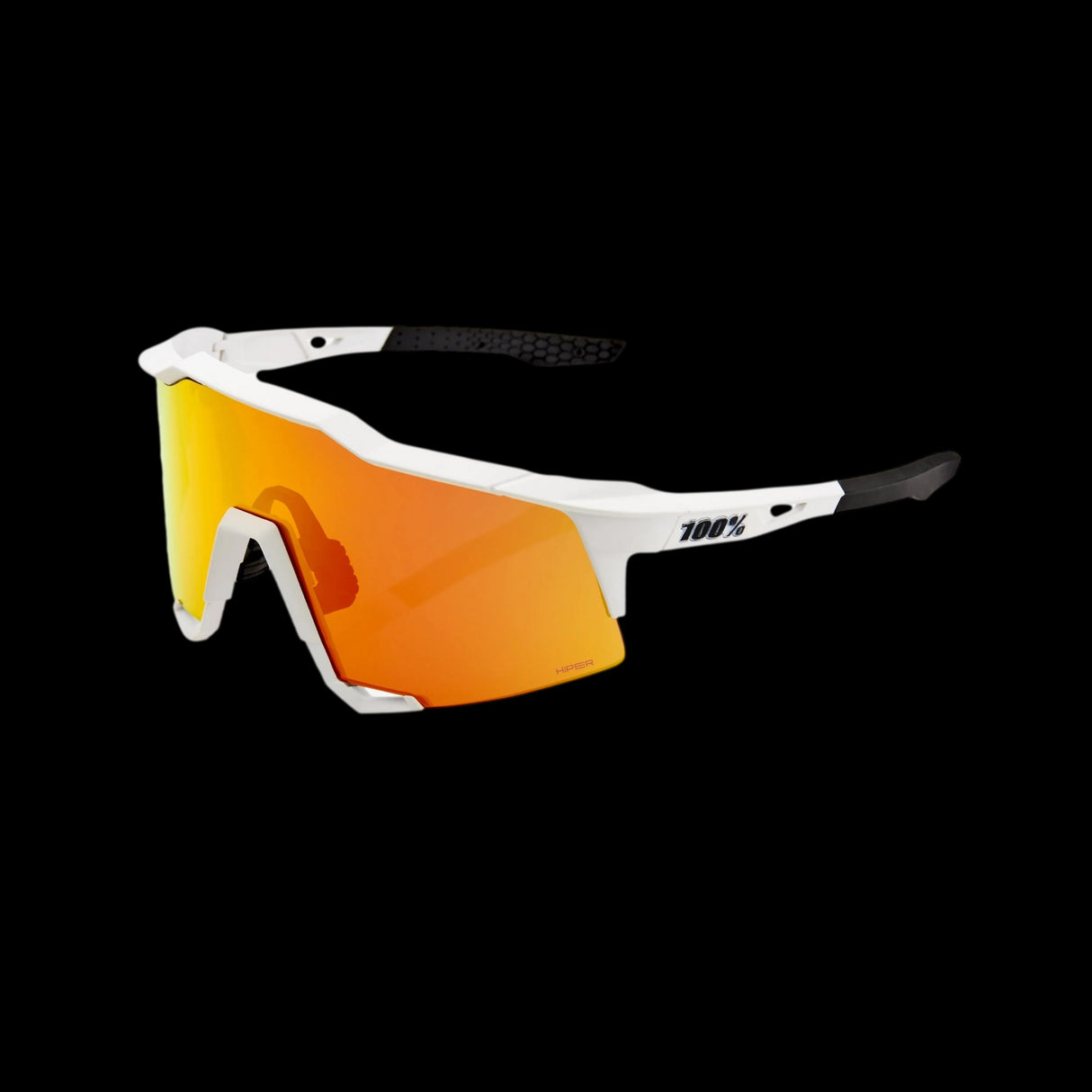Lentes Ciclismo 100% Speedcraft Soft Tact Off White - Hiper Red Multilayer Mirror Lens