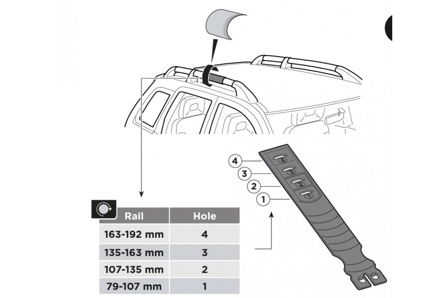 Base para Techo Thule Edge Raised Rail 7204