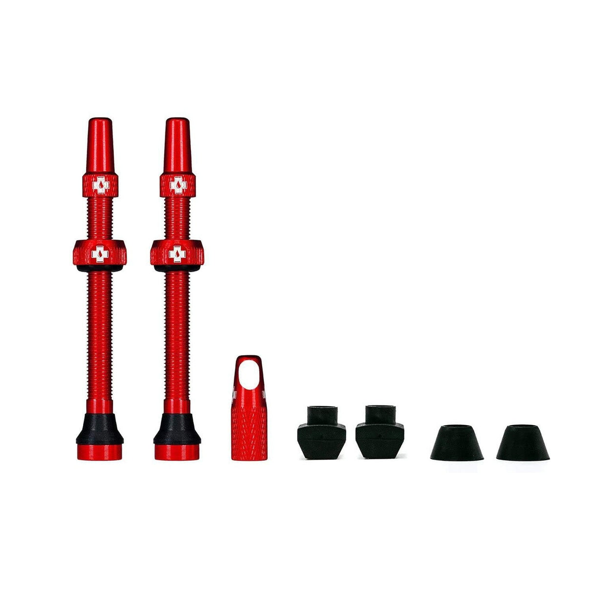 Kit Valvulas Tubeless Muc-Off 60Mm Rojo