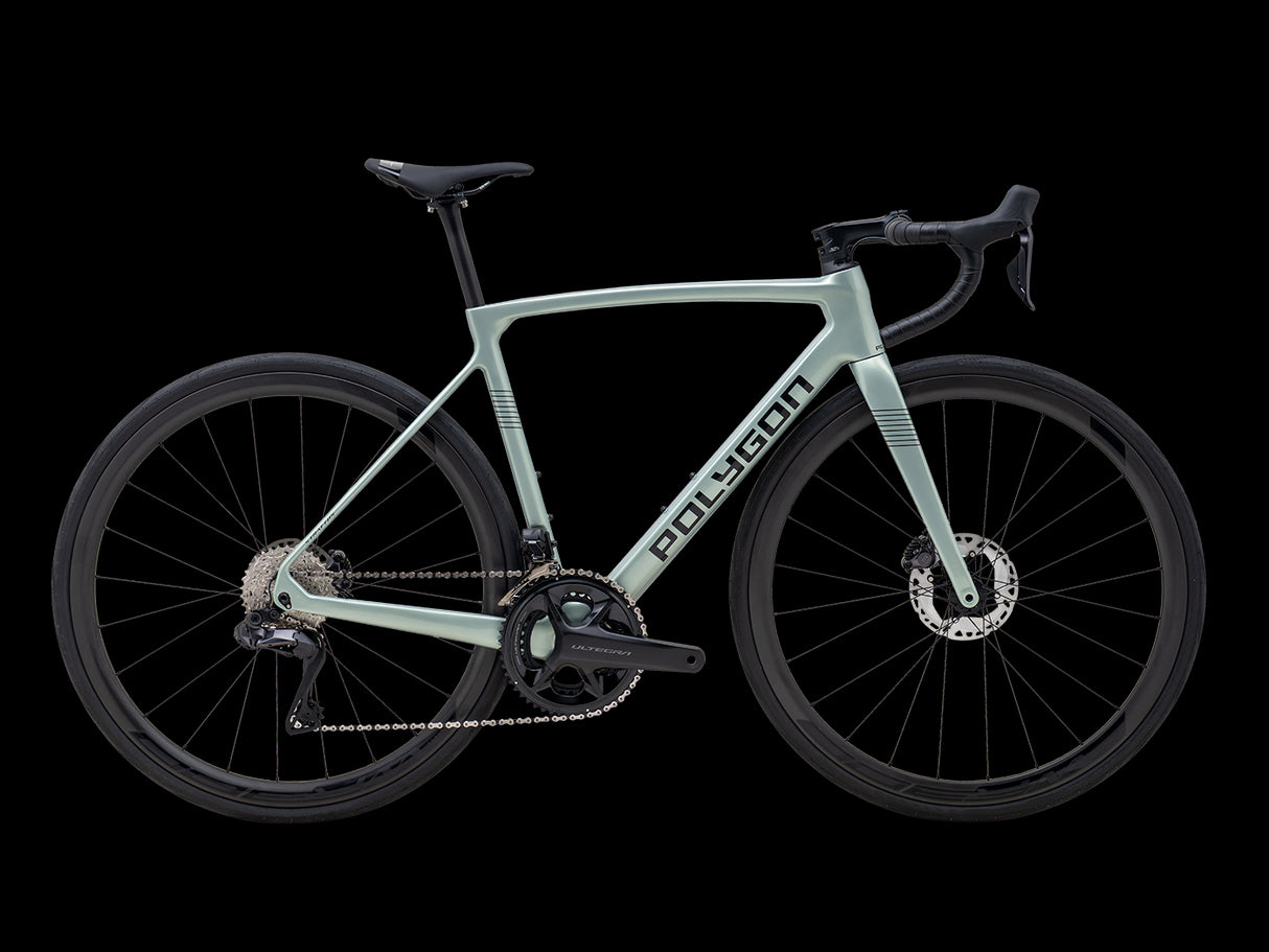Bicicleta Ruta Polygon Strattos Carbon S8X Sage Green - Ultegra Di2 12V