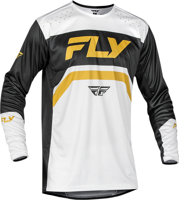 Jersey Fly Racing Rayce Blanco/Negro/Dorado