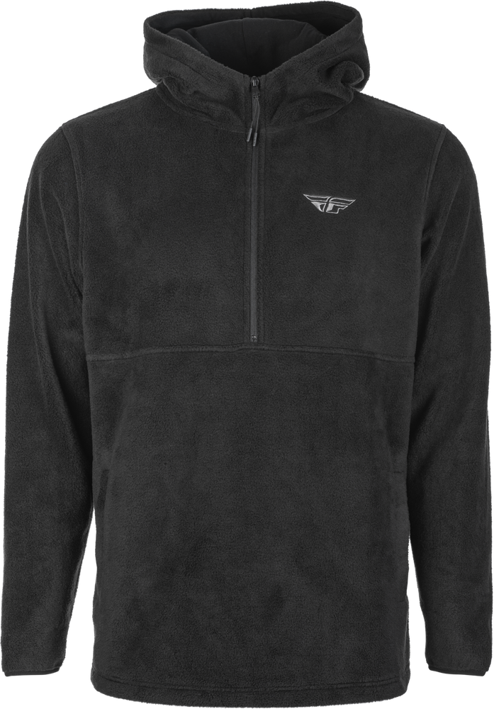 FLY HALF ZIP PULLOVER HOODIE BLACK
