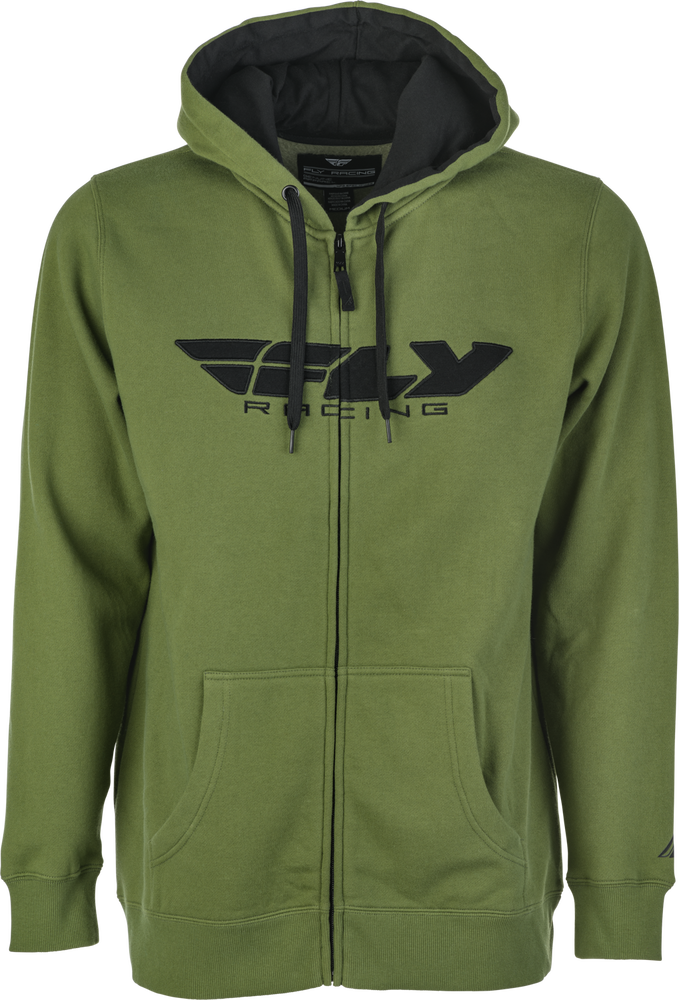 FLY CORPORATE ZIP UP HOODIE Olive