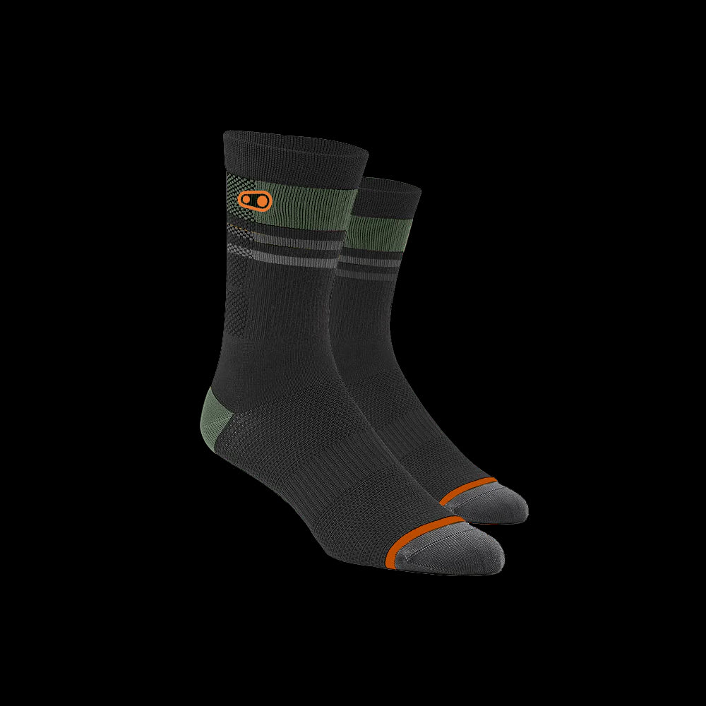 Calcetines Crankbrothers Icon Mtb Black / Orange / Green