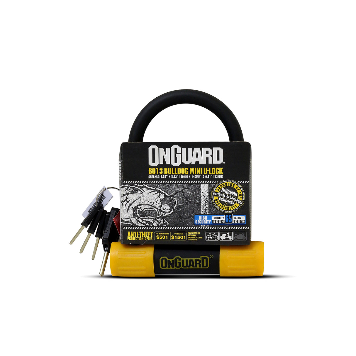 Candado On Guard U-Lock Bulldog Mini