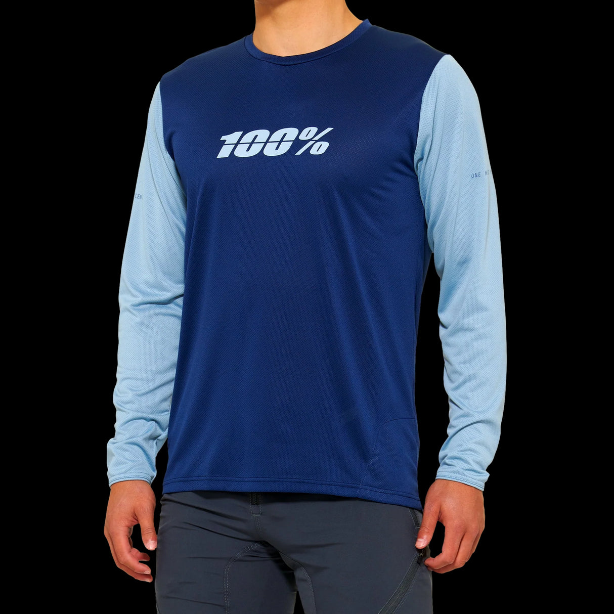 Jersey 100% Ridecamp Long Sleeve Navy/Slate