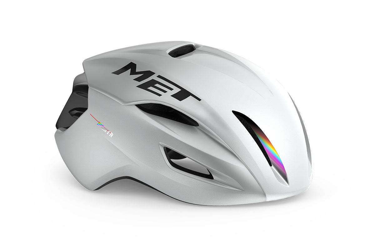 Casco Met Manta Mips White Holographic Glossy