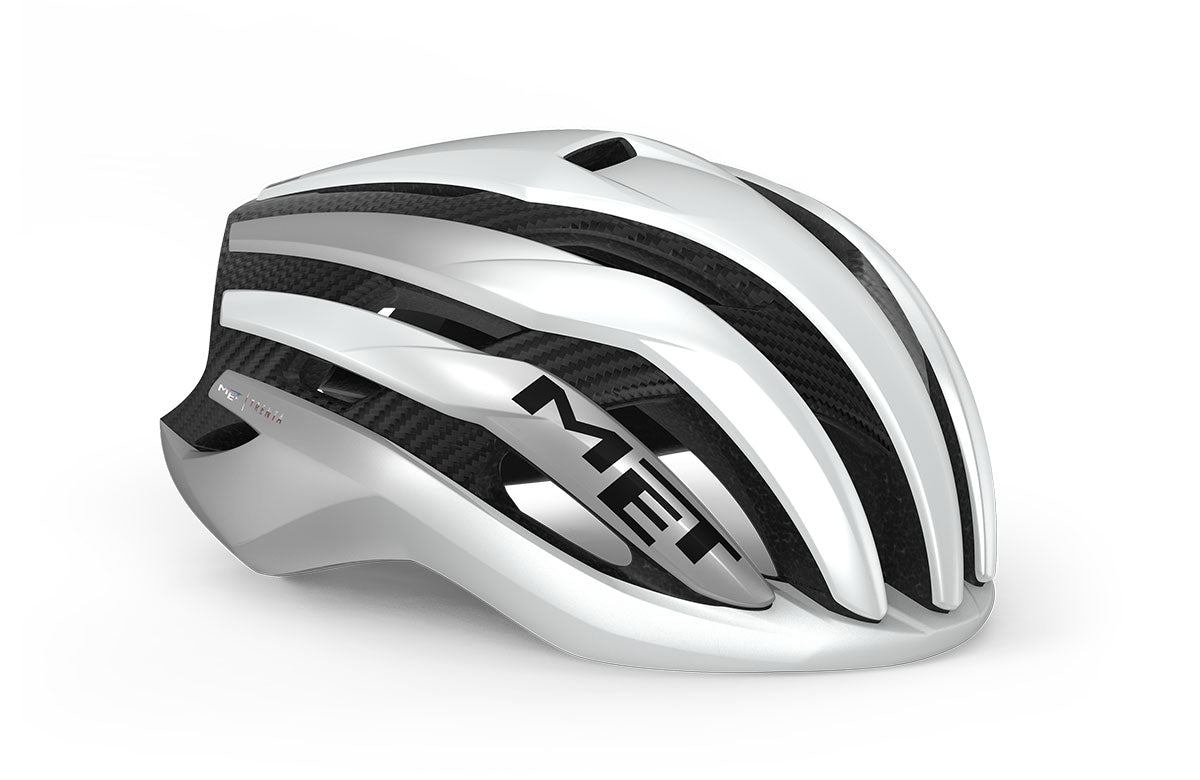 Casco Met Trenta 3K Carbon Mips White Silver Met. Matt