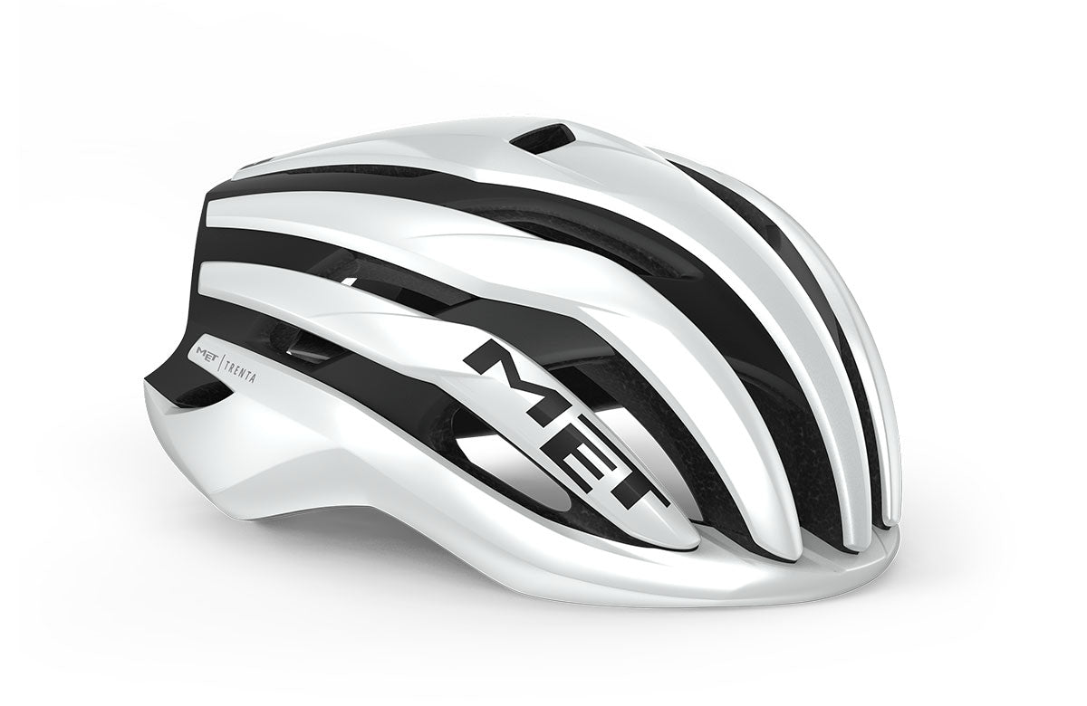Casco Met Trenta Mips White Black Matt Glossy