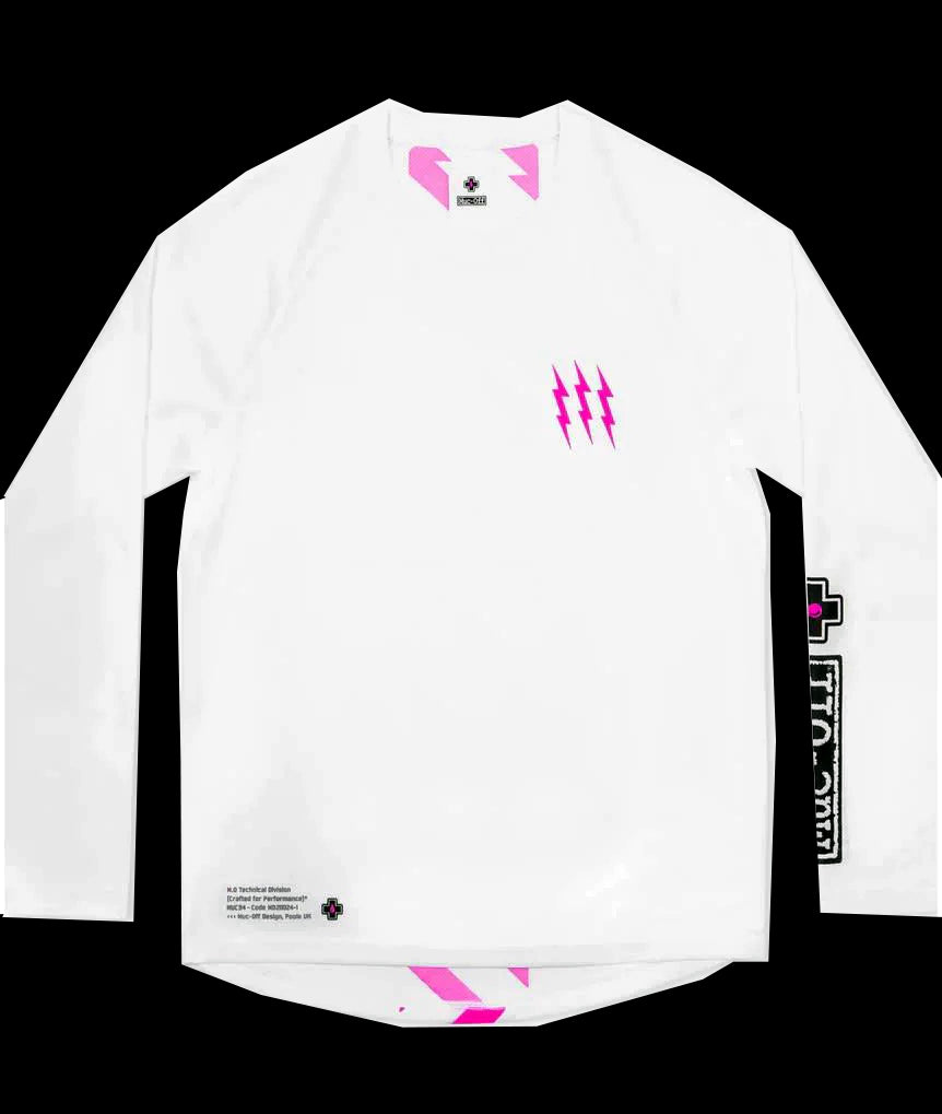 Muc-Off Long Sleeve Riders Jersery White L