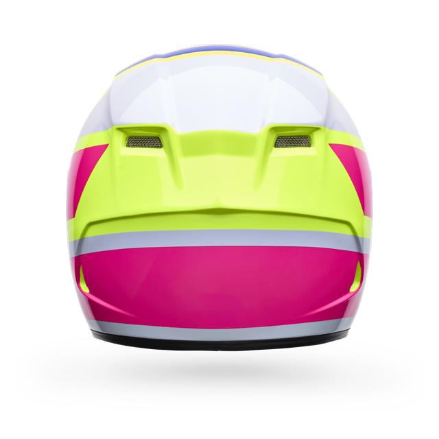 Casco Moto Calle Qualifier Chasm Amarillo/Rosado Certificado QR Bell