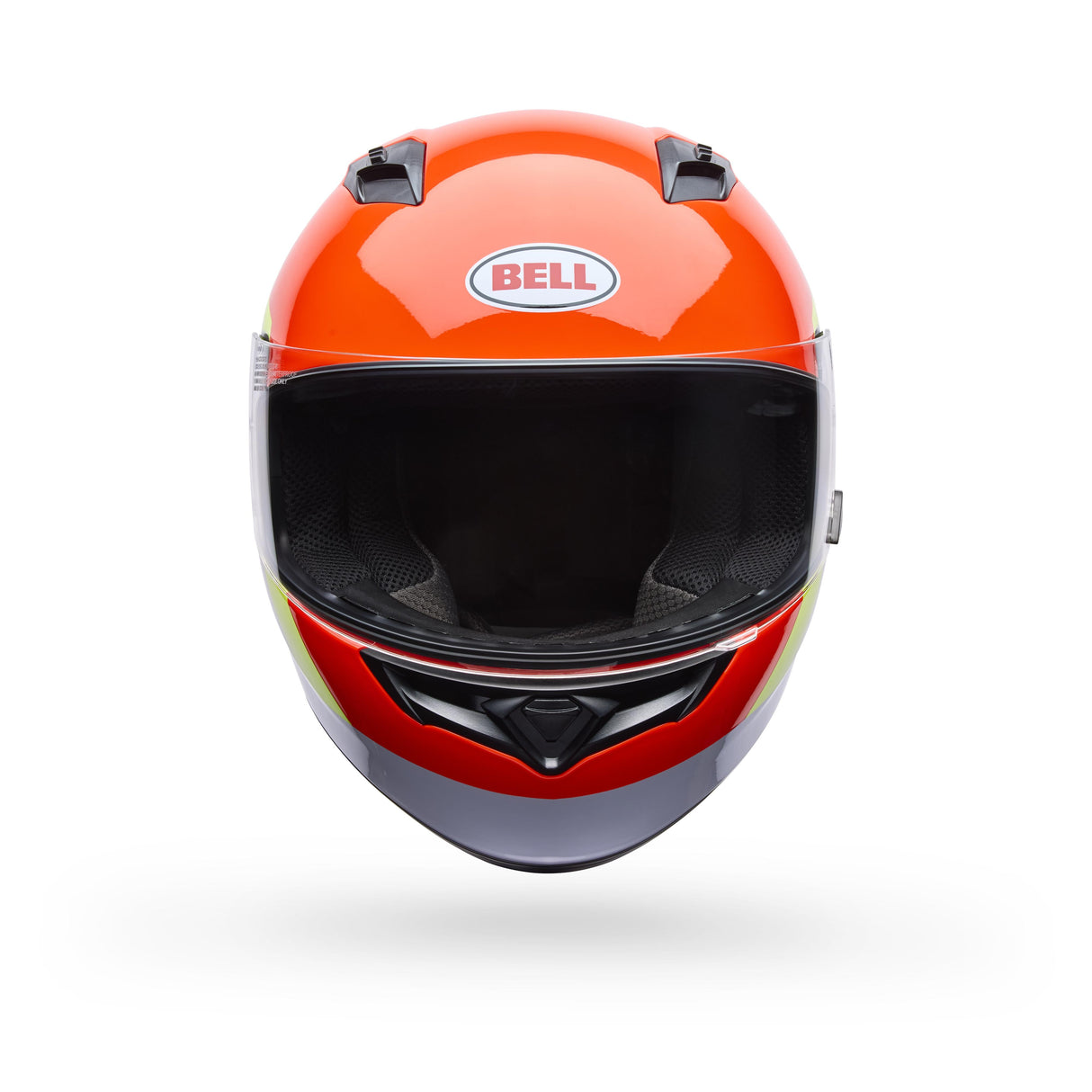 Casco Moto Calle Qualifier Vibe Naranjo Certificado QR Bell