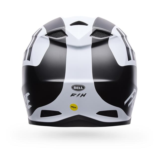 Casco Moto MX-10 Negro/Blanco Certificado QR Bell