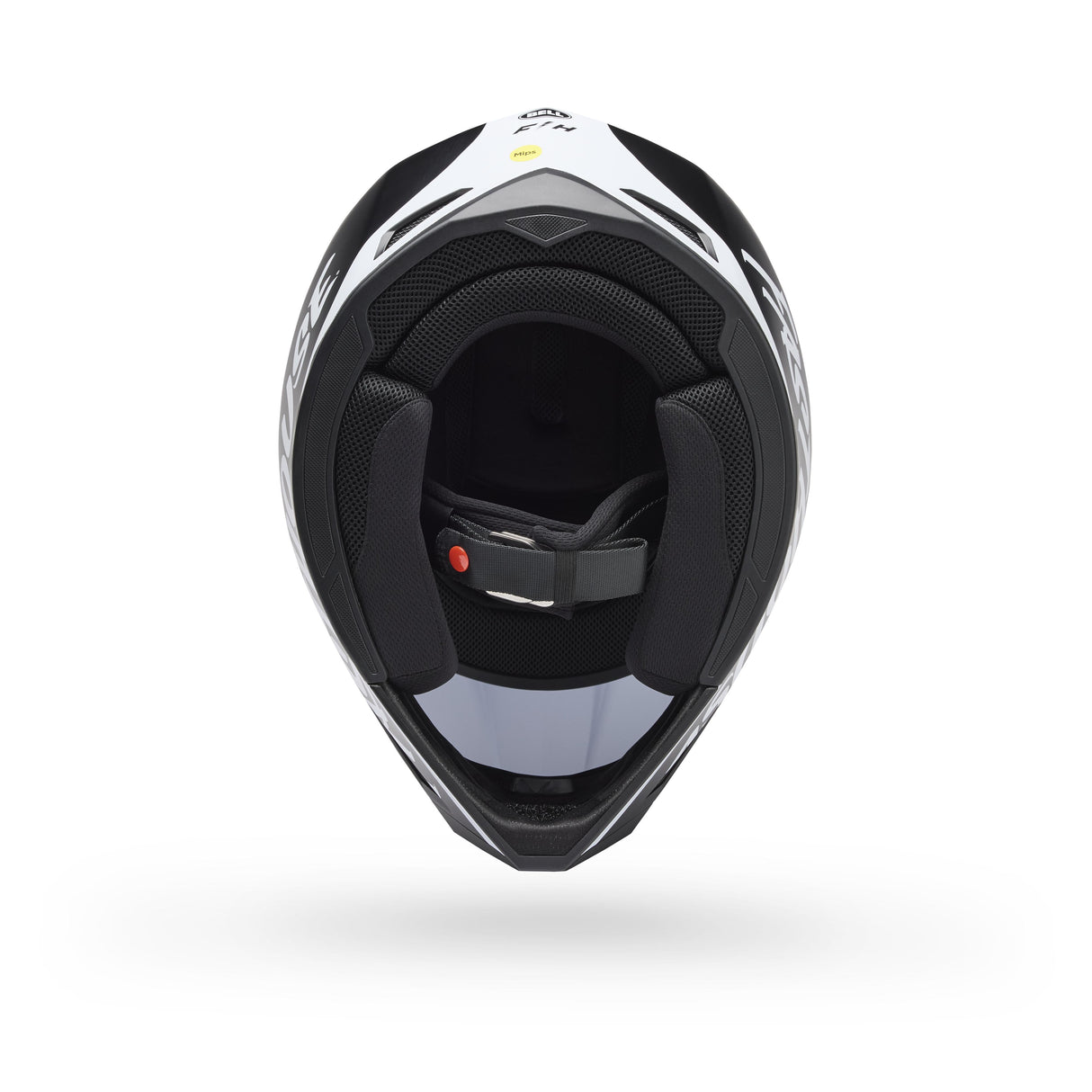 Casco Moto MX-10 Negro/Blanco Certificado QR Bell