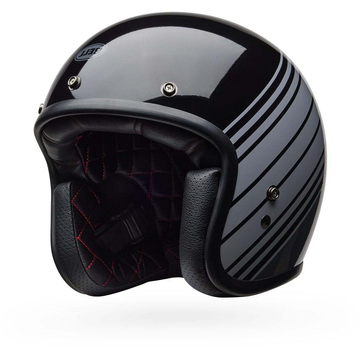 Casco Moto Calle Custom 500 EDGE MET BK/GY Certificado QR Bell